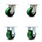 Service Caster 4 Inch Kingpinless Green Poly on Steel Wheel Swivel Caster Swivel 2 Rigid, 2PK SCC-KP30S420-PUR-GB-2-R-2 - alternate 1